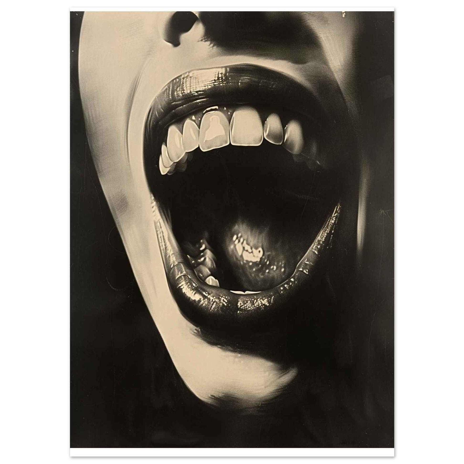 "The Scream" Poster – Bold Monochrome Statement Wall Art (Multiple Sizes Available)