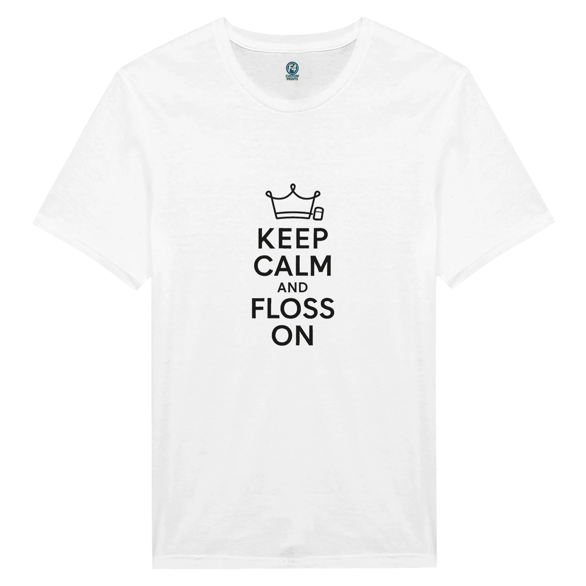Keep Calm and Floss On T-Shirt – Funny Dental Unisex Tee - F4 Custom Prints