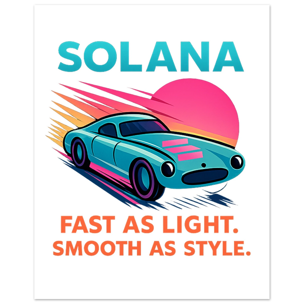 Solana Crypto Graphic Fine Art Poster