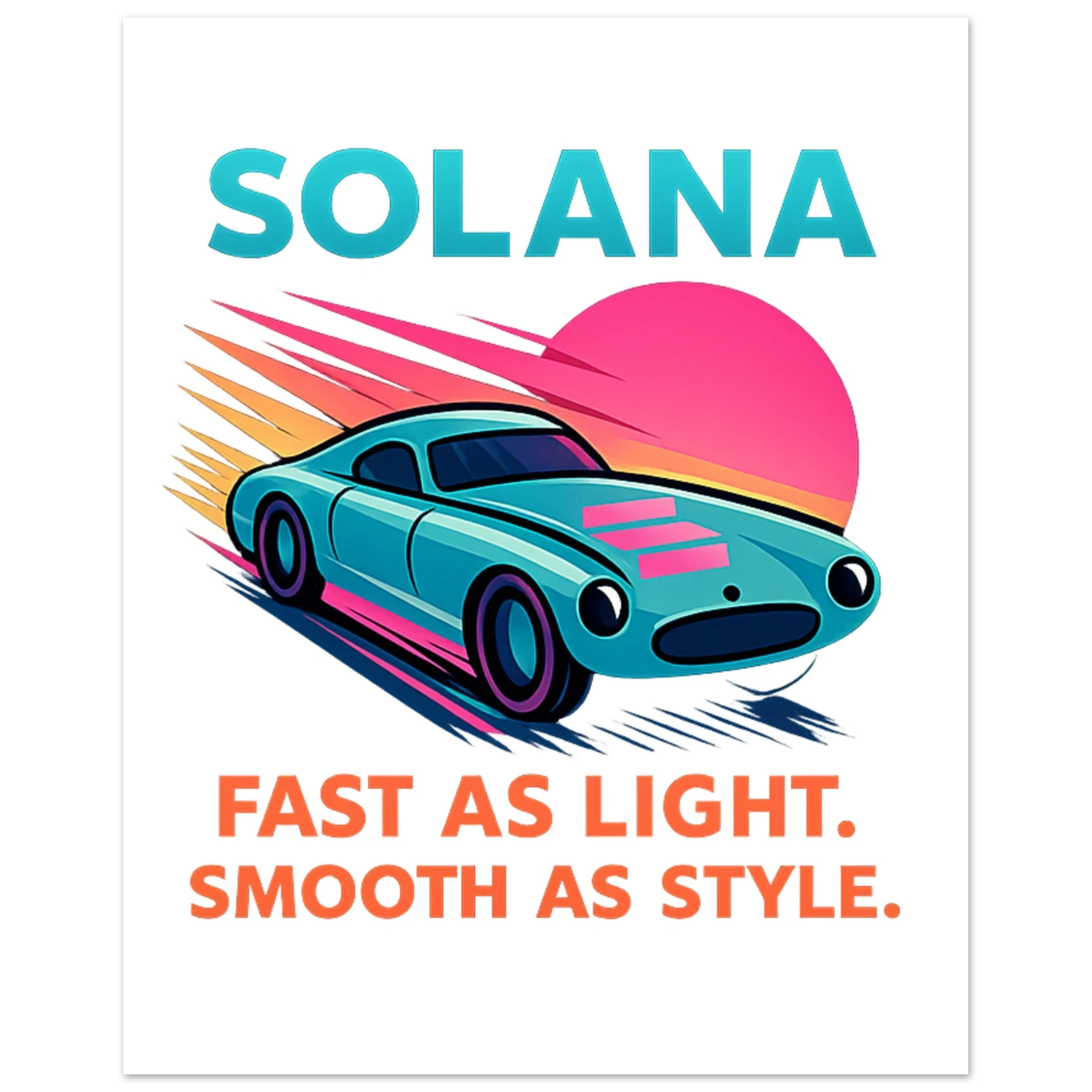 Solana Crypto Graphic Fine Art Poster