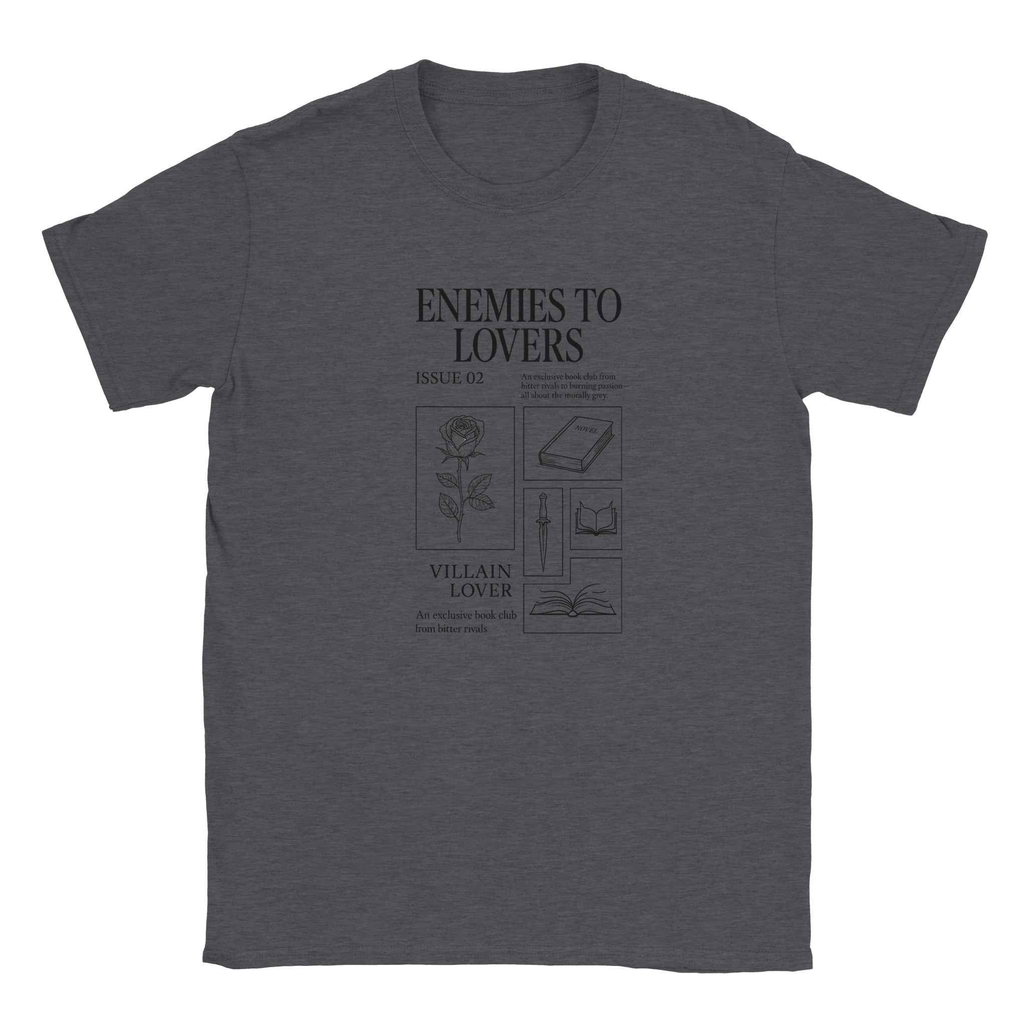 Enemies to Lovers T-Shirt – Bookish Romance Aesthetic Tee for Villain Lovers