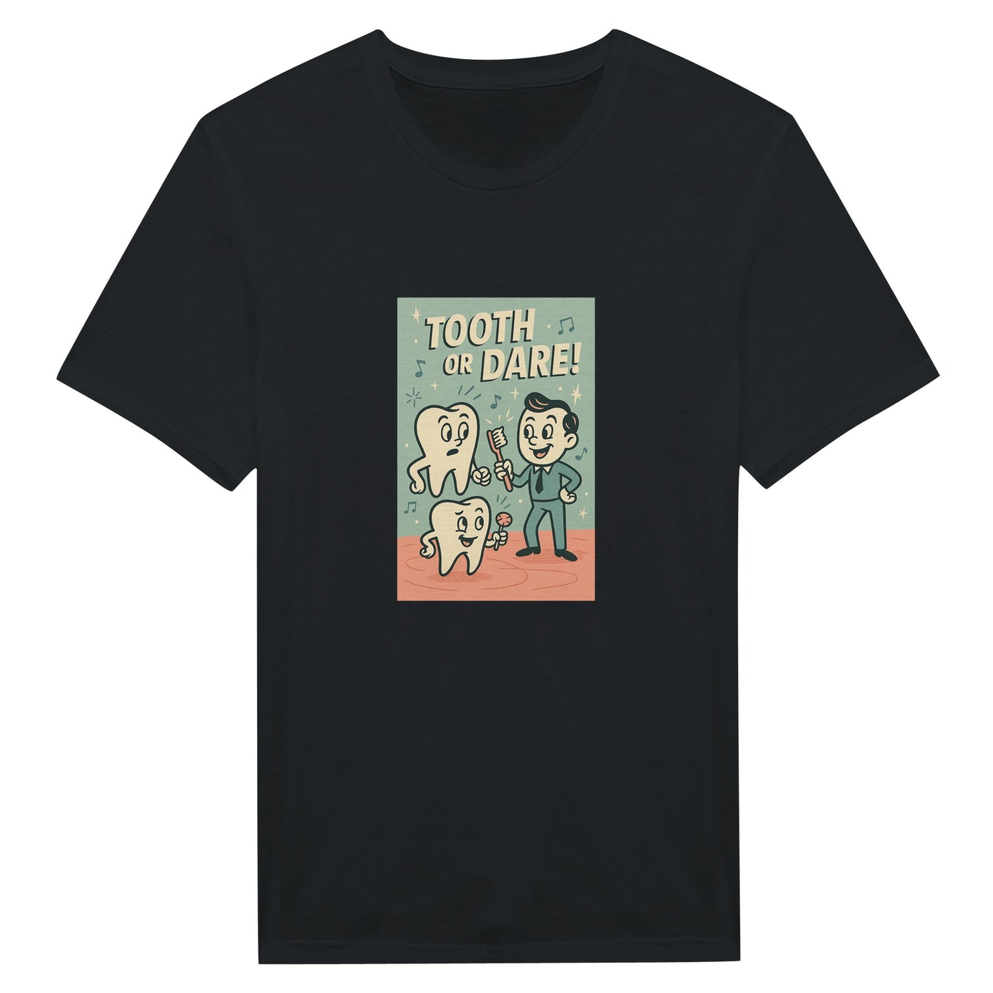 Tooth or Dare T-Shirt – Retro Dental Theme Tee - F4 Custom Prints