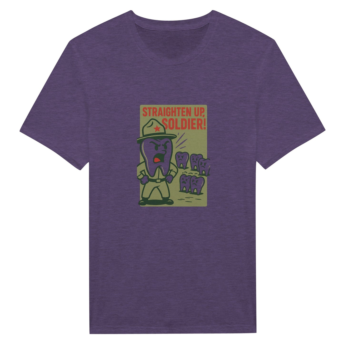 Dental Soldier T-Shirt – “Straighten Up, Soldier!” Retro Dental Humor Tee - F4 Custom Prints