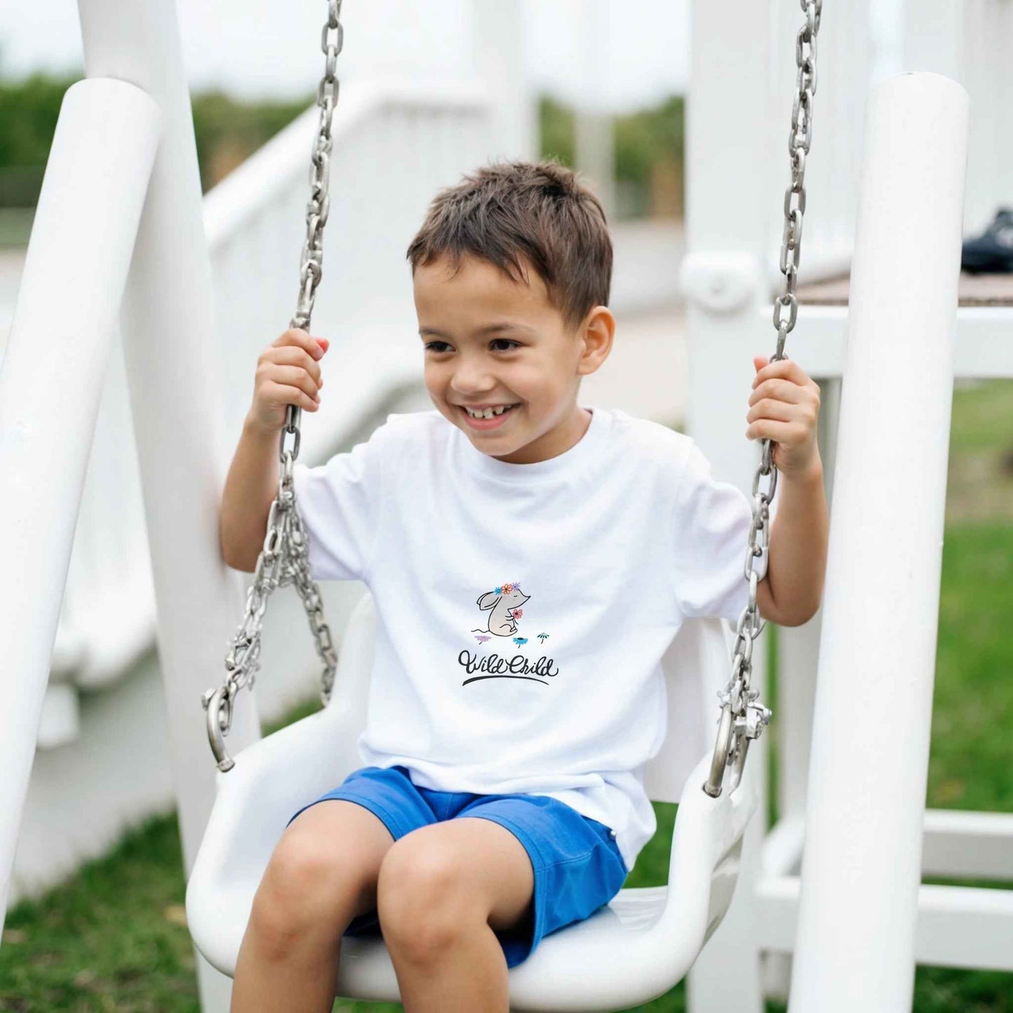 Boho Mouse Kids T-Shirt – Wild Child Floral Charm in your choice of vibrant hues!