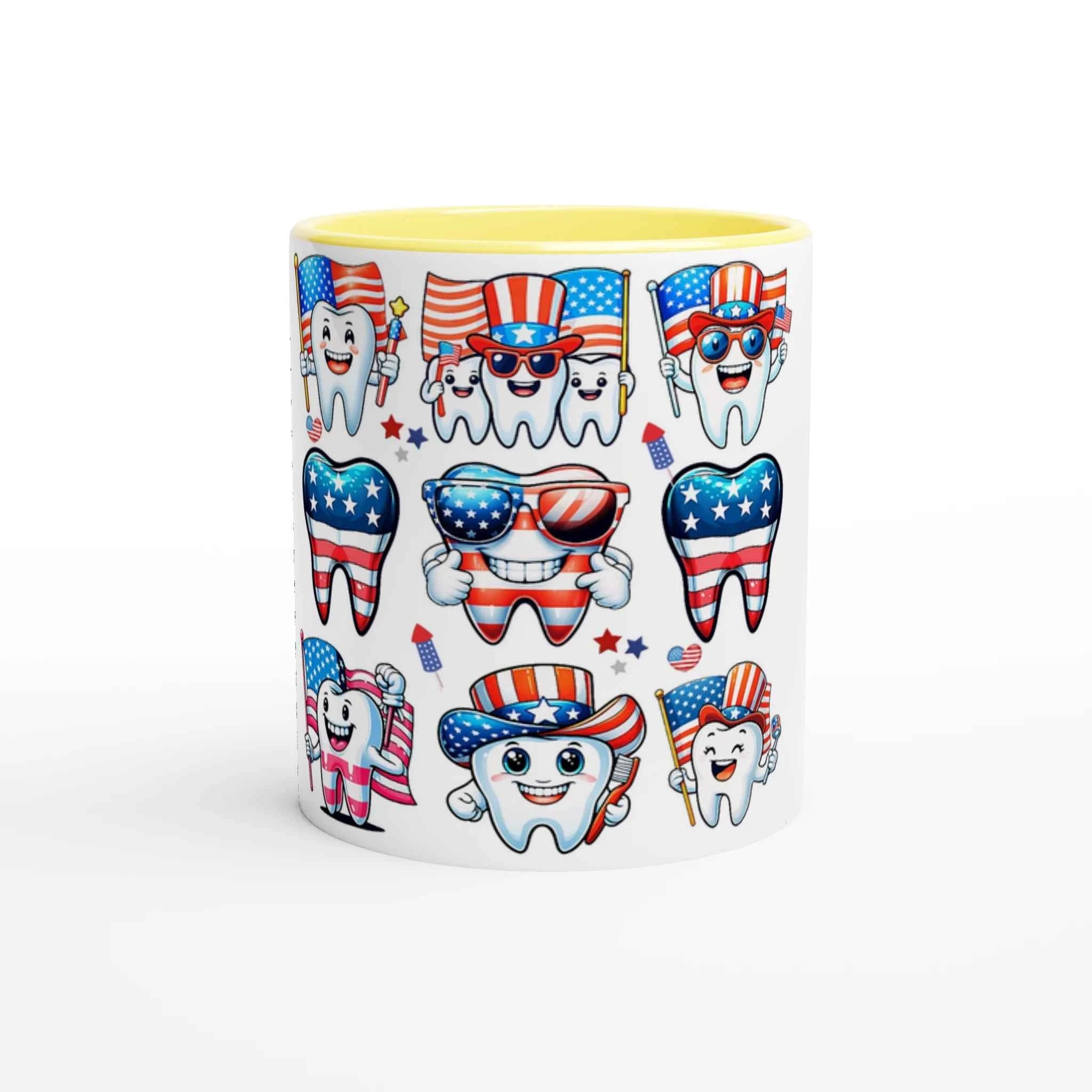 Dental Squad 4th of July 11oz Coffee Mug with Color Inside