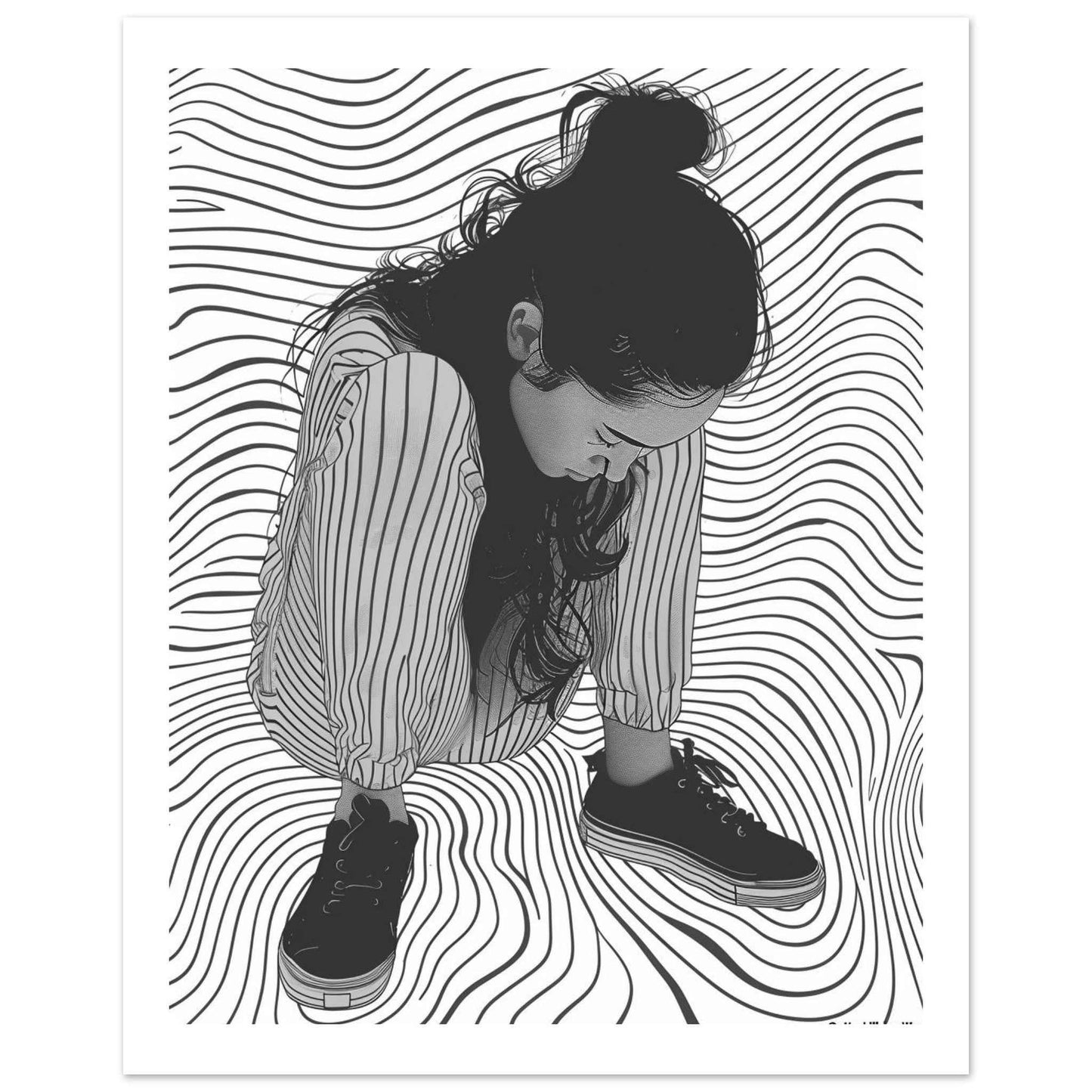 "Wavy Wonder" Poster – Striking Optical Illusion Wall Art (Multiple Sizes Available)