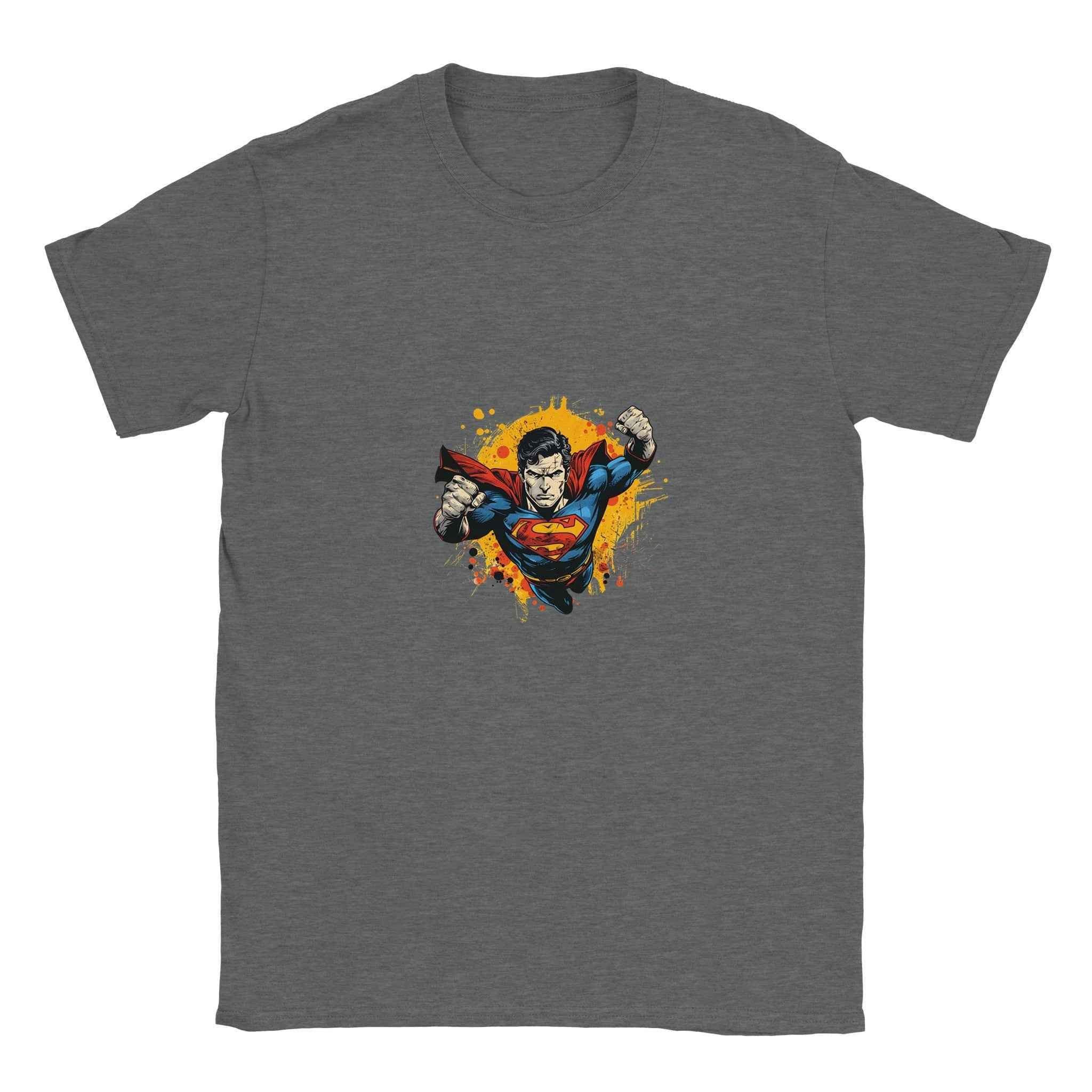 Superman Action Stance T-Shirt – Heroic Comic-Inspired Graphic Tee in Multiple Colors