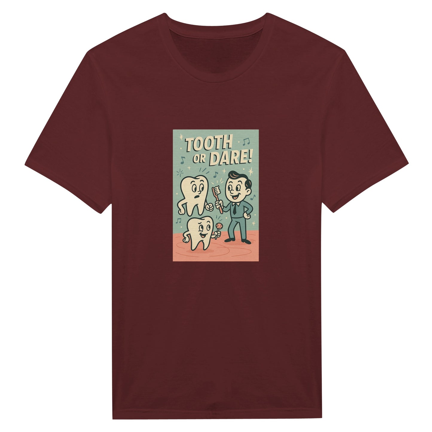 Tooth or Dare T-Shirt – Retro Dental Theme Tee - F4 Custom Prints