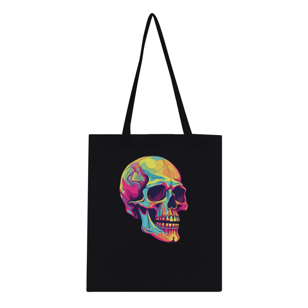 Neon Skull Tote Bag
