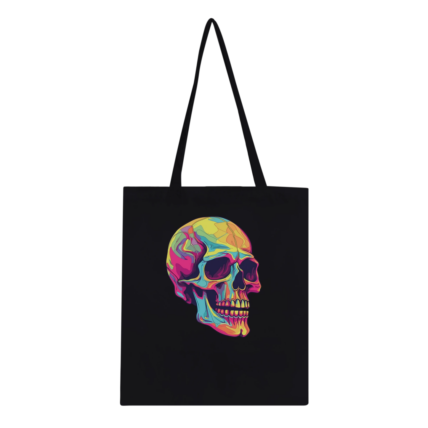 Neon Skull Tote Bag