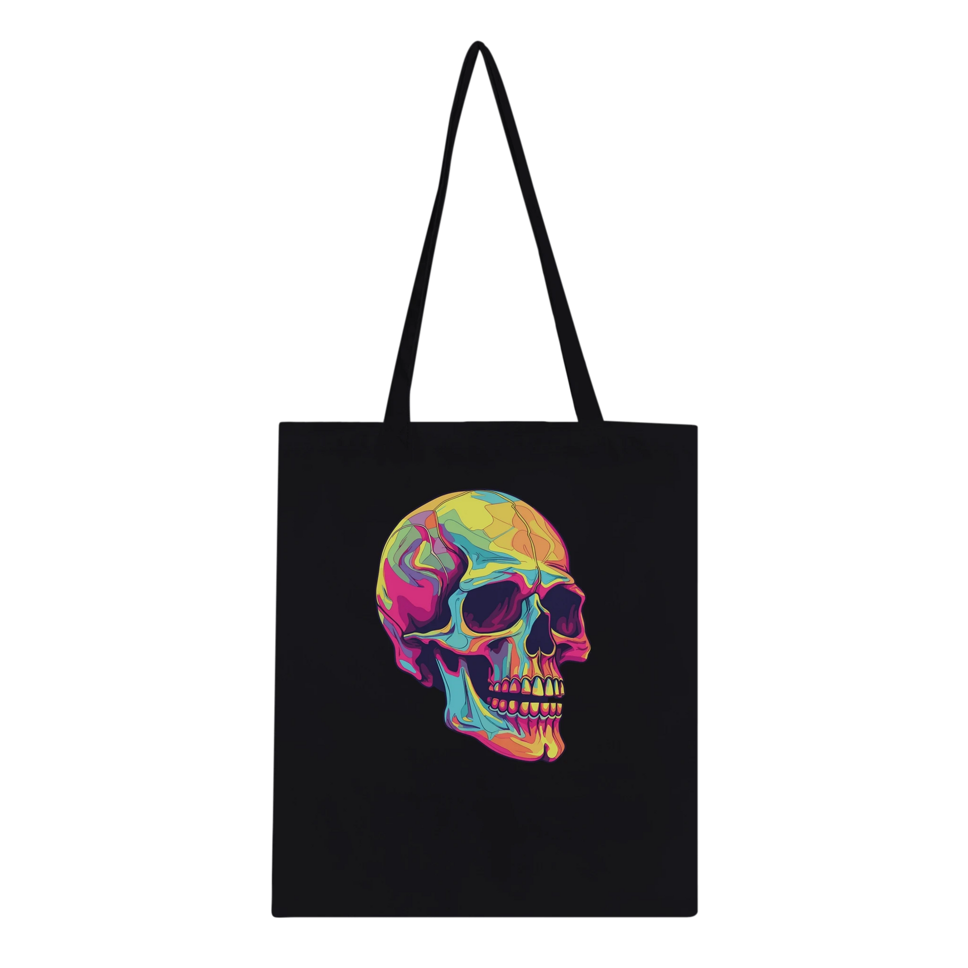 Neon Skull Tote Bag