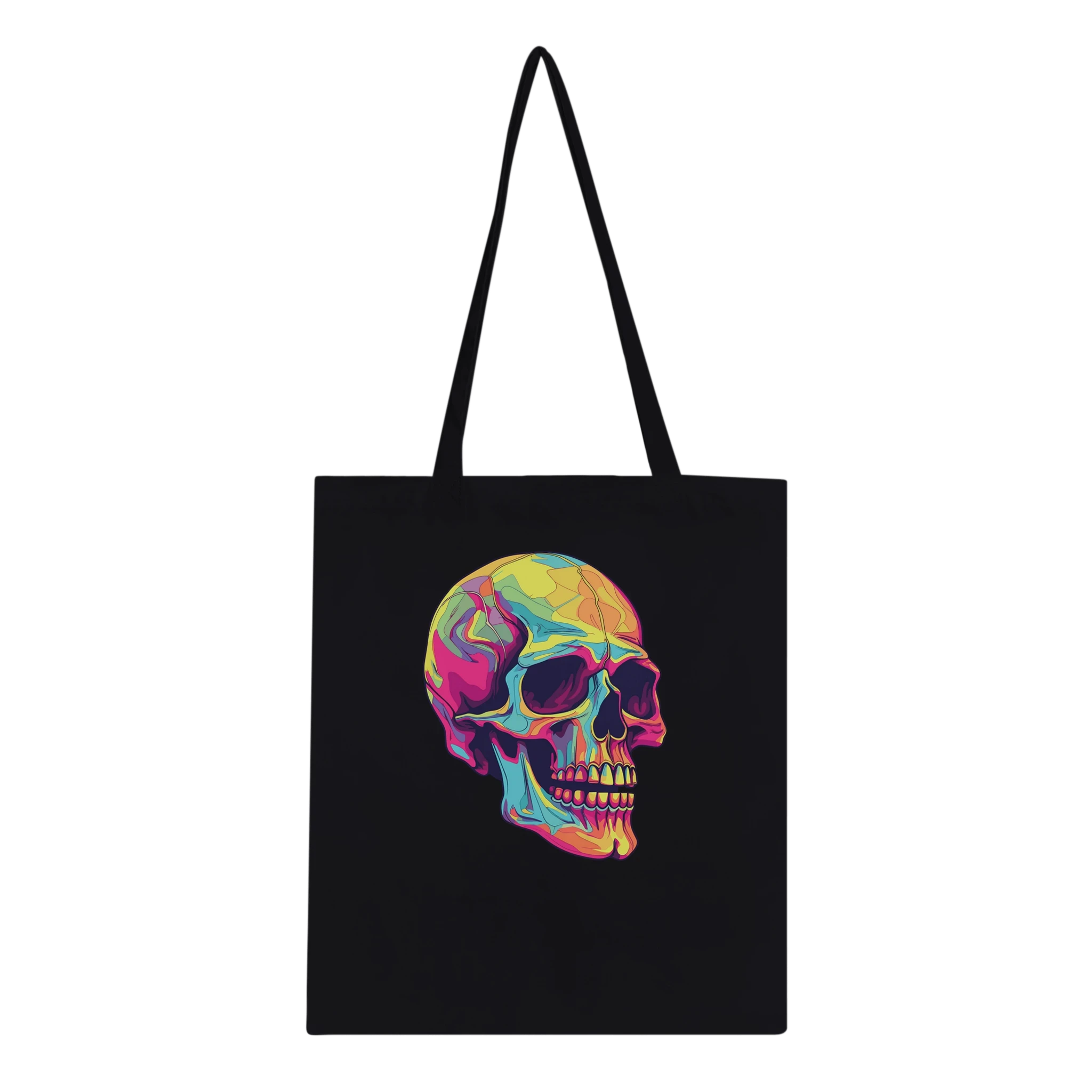 Neon Skull Tote Bag