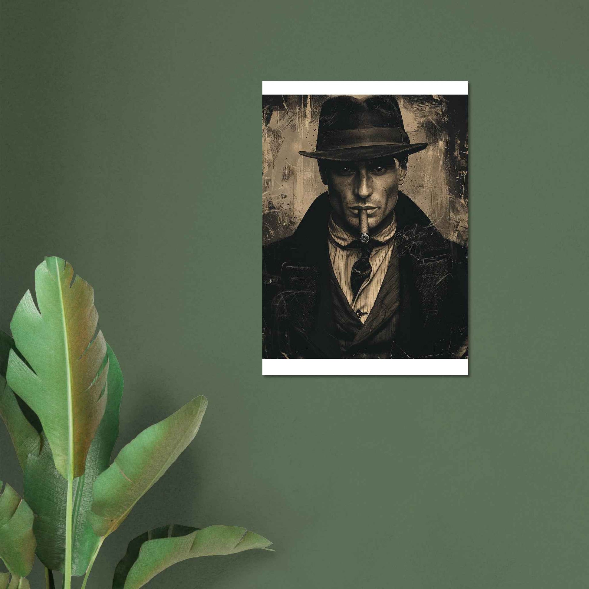 "The Gangster" Poster – Noir Detective Style Wall Art (Multiple Sizes Available)