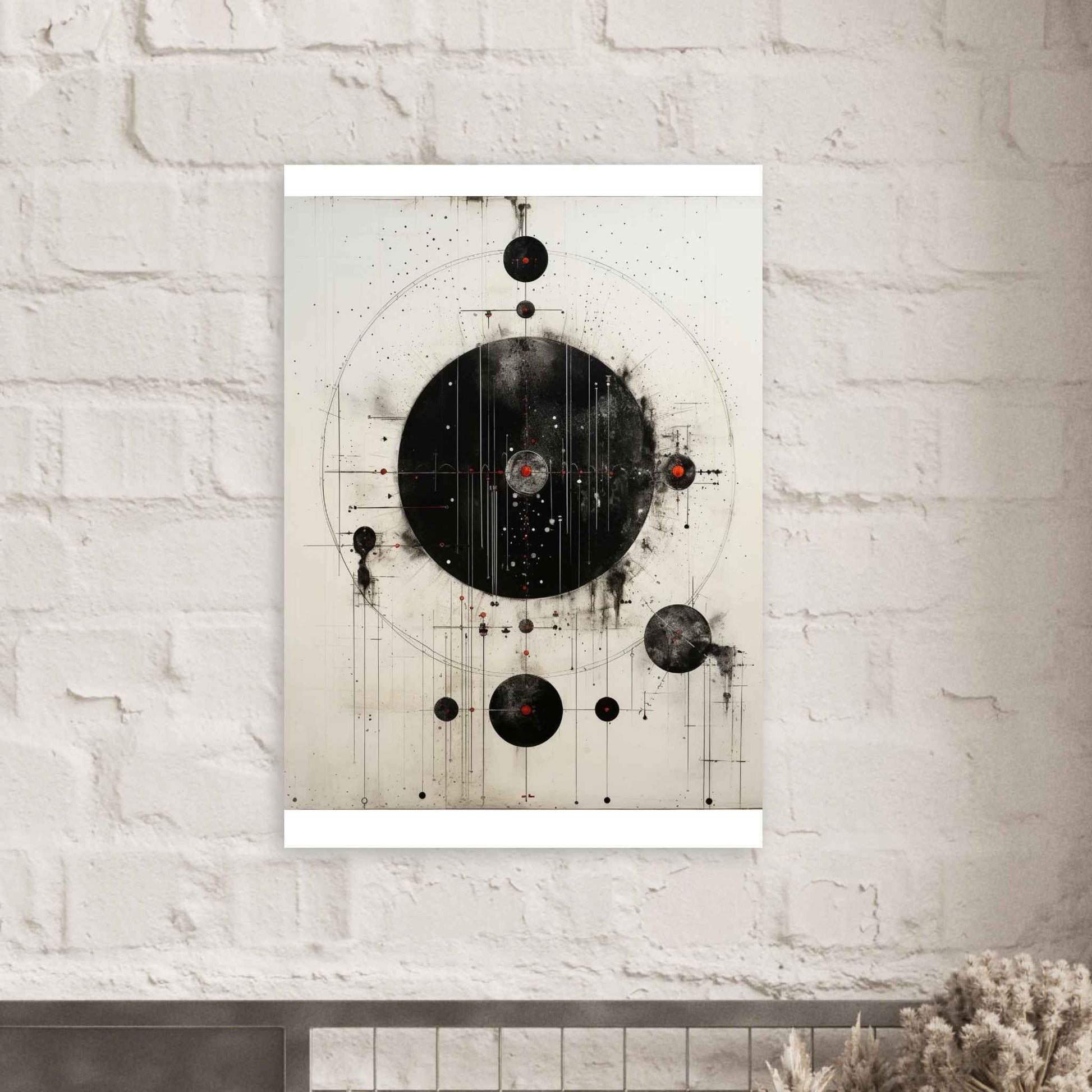 "The Cosmic Blueprint" Poster – Abstract Space & Engineering Wall Art (Multiple Sizes Available)