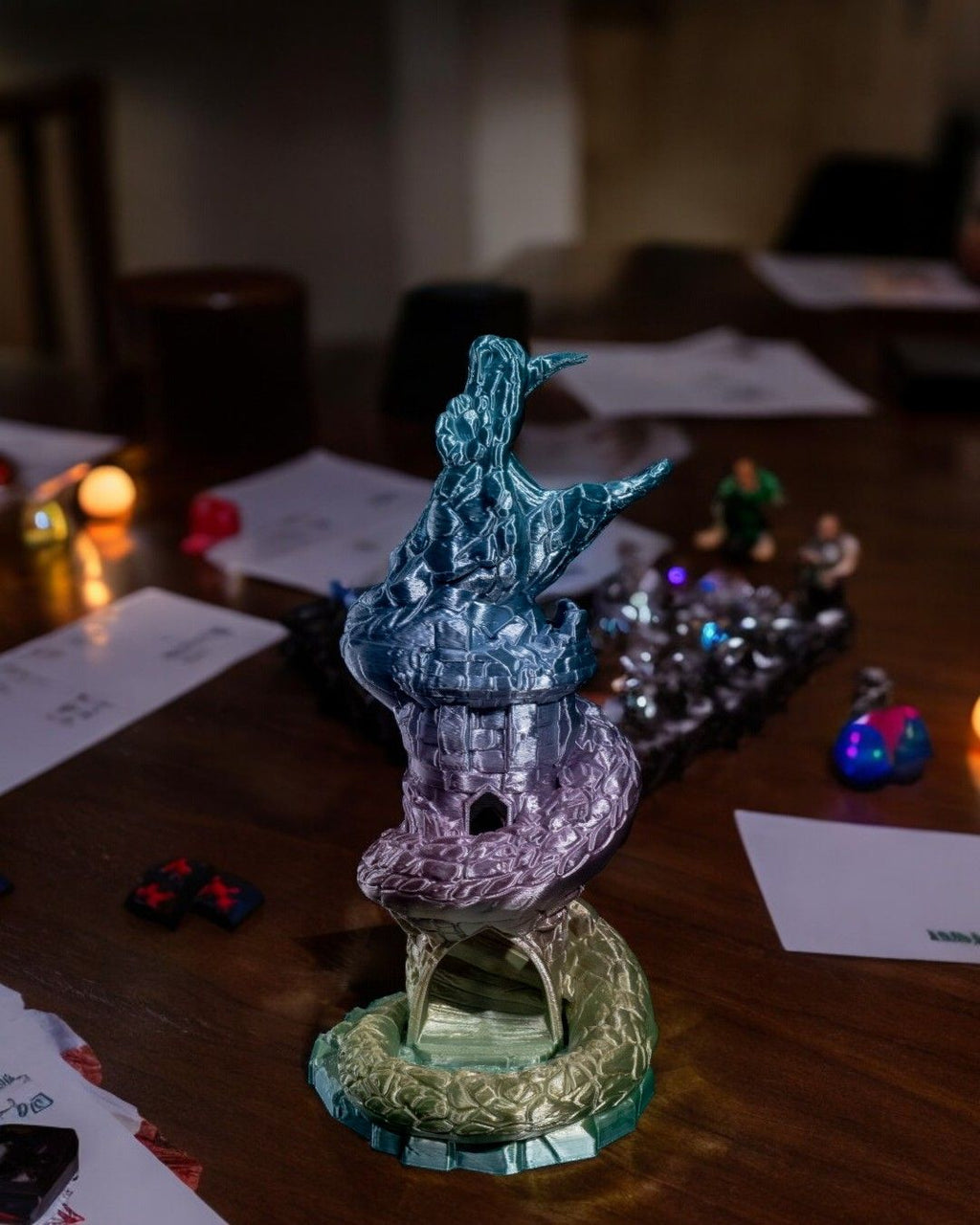 Basilisk Dice Tower | 3D Printed D&D Serpent Castle