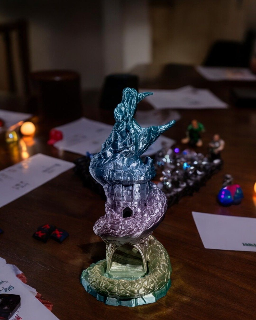 Basilisk Dice Tower | 3D Printed D&D Serpent Castle