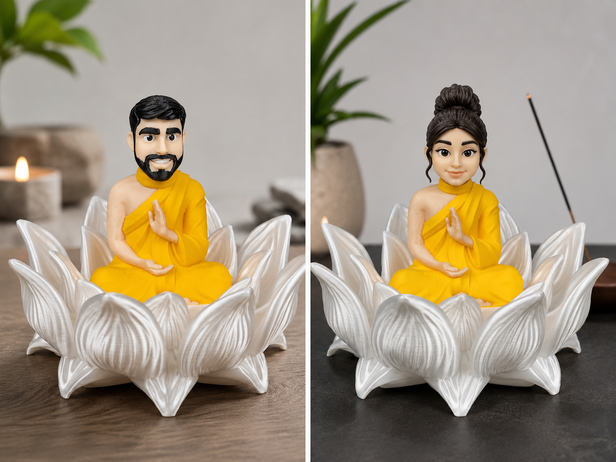 Custom Mini Me Buddha Incense Holder