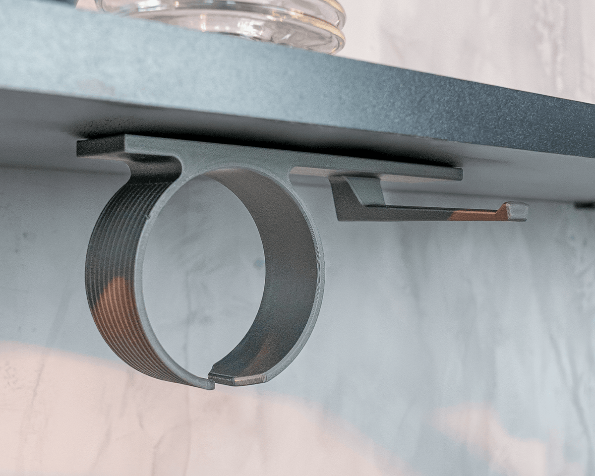 Cup Rail | 3D Printed Under Shelf Mug Holder