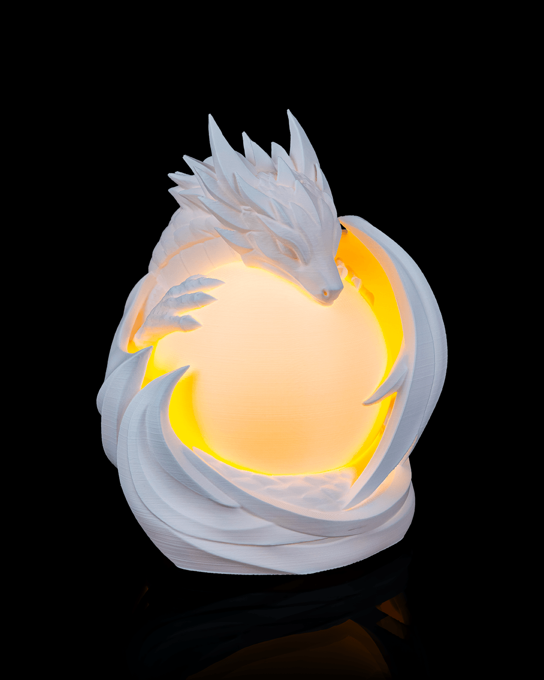Dragon Sphere 3D Printed Table Lamp
