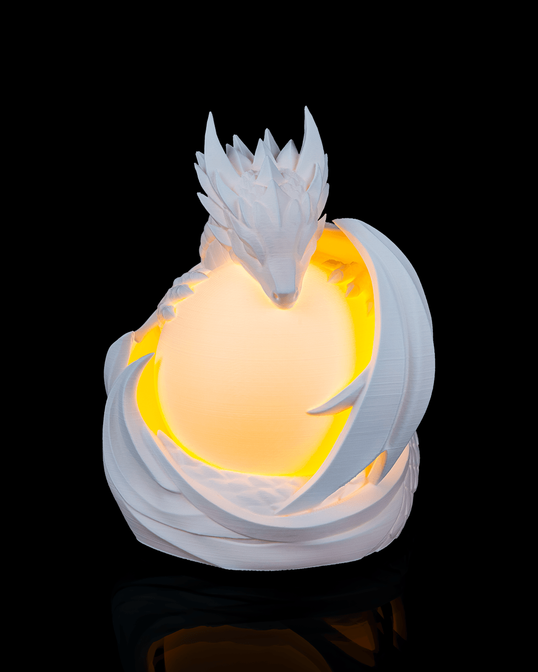 Dragon Sphere 3D Printed Table Lamp