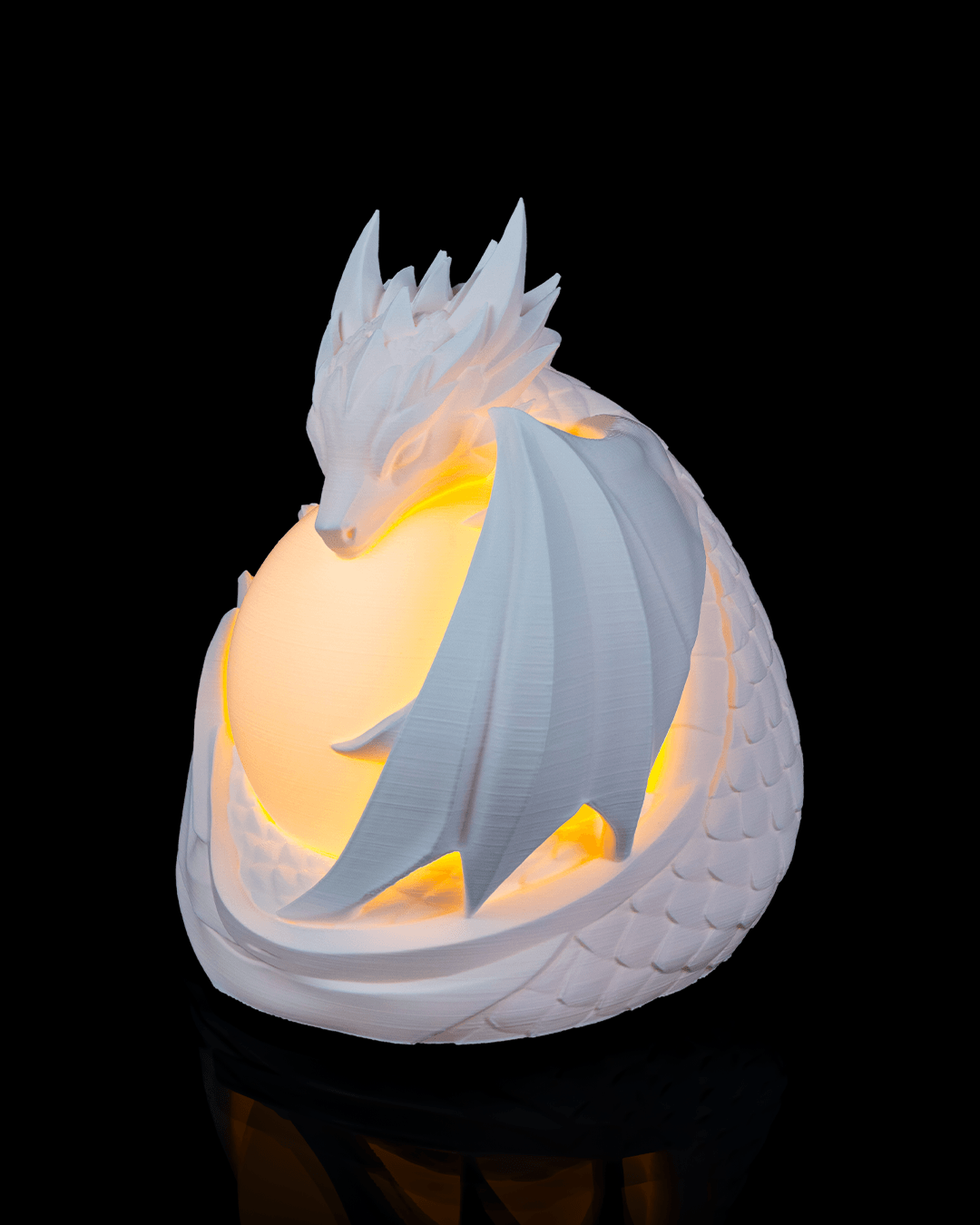 Dragon Sphere 3D Printed Table Lamp