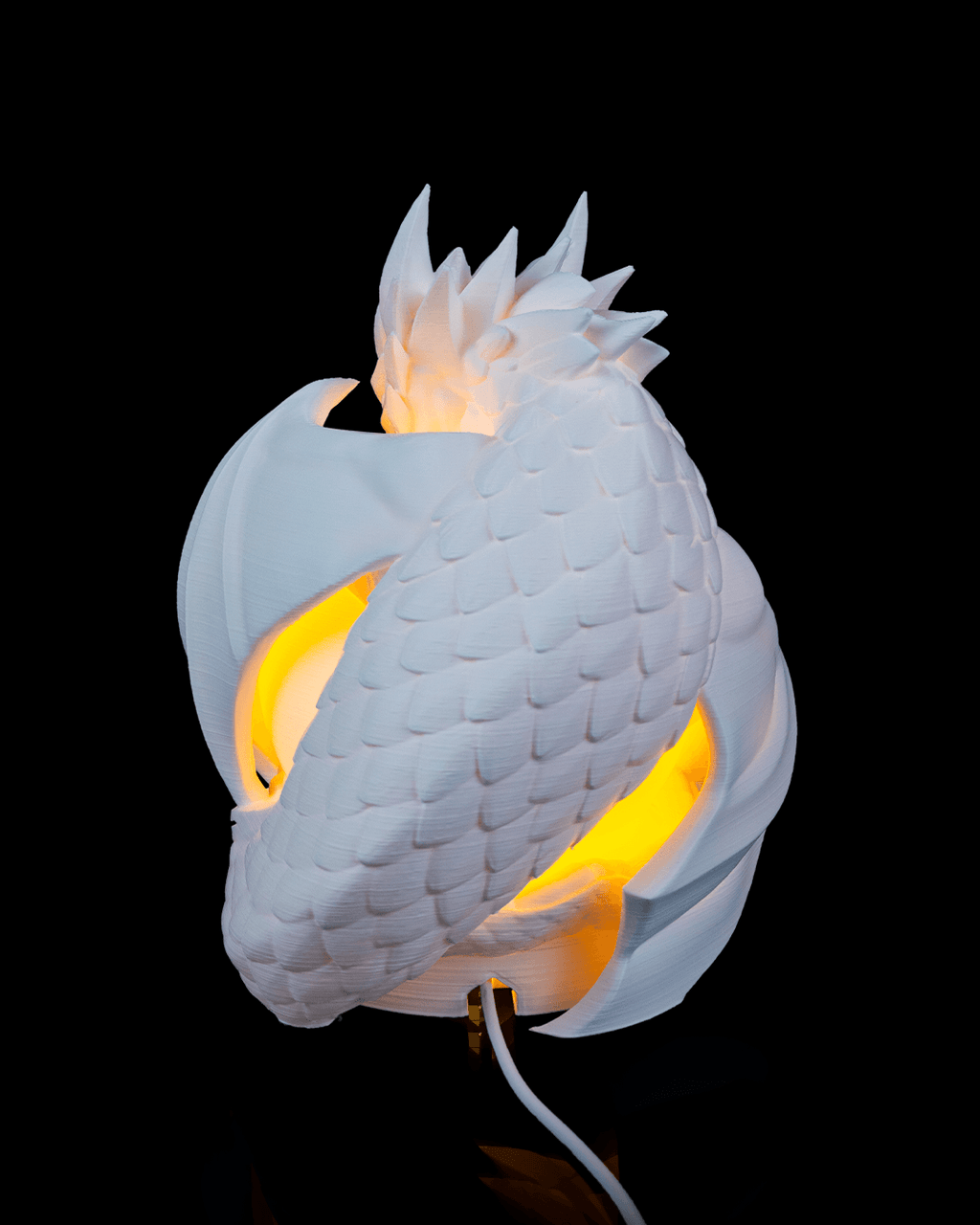 Dragon Sphere 3D Printed Table Lamp