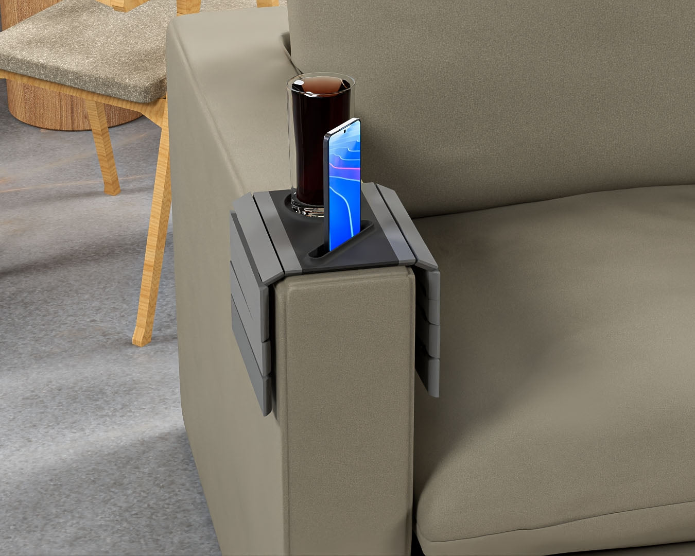 3D Printed First Stop Couch Arm Tray