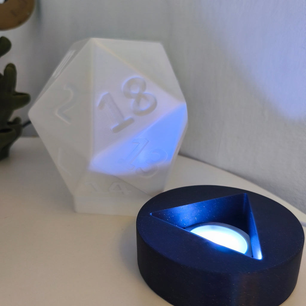 D20 LED Dice Lamp | 3D Printed D&D Gaming Room Light