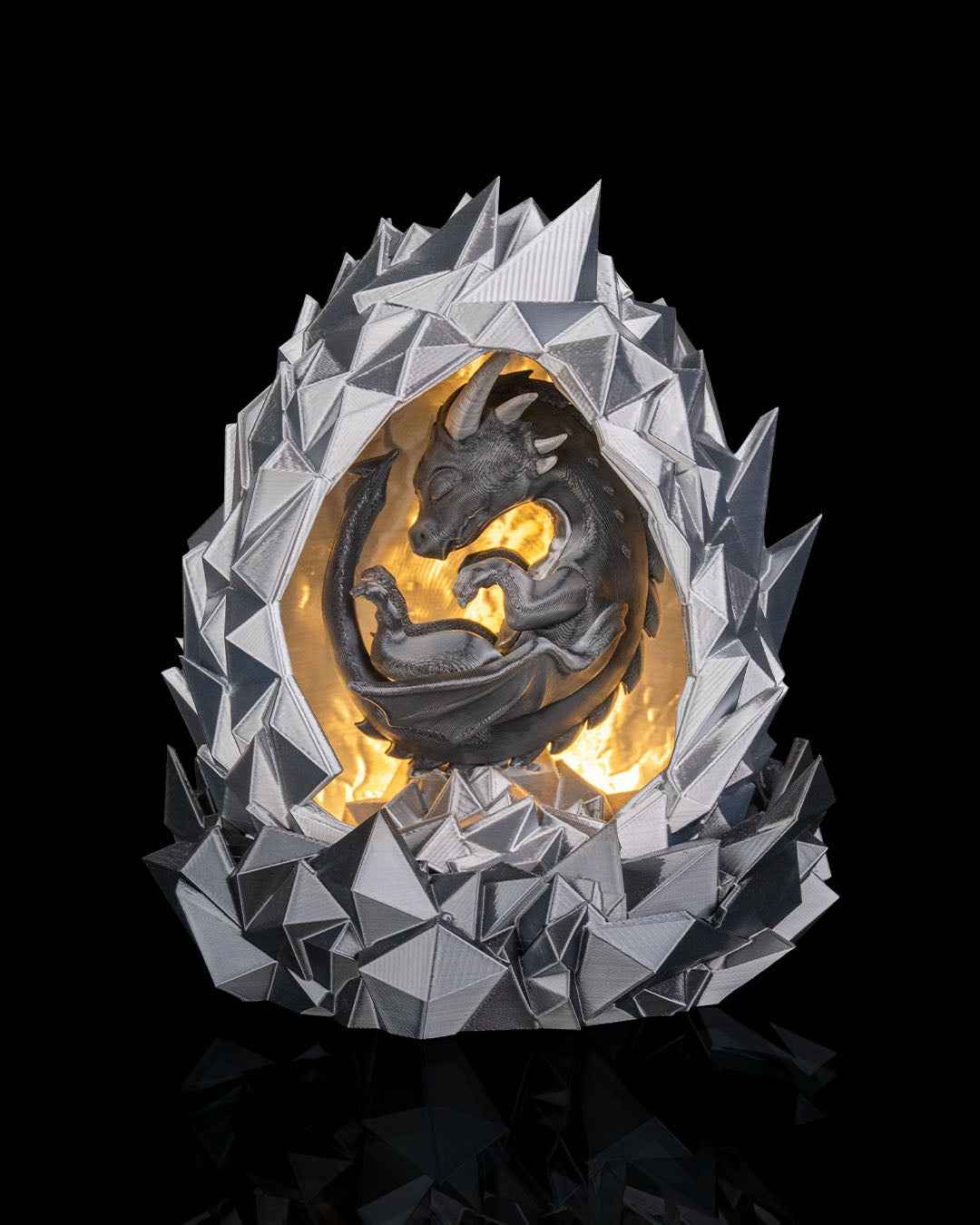 Ironscale Dragon Egg 3D Printed Table Lamp