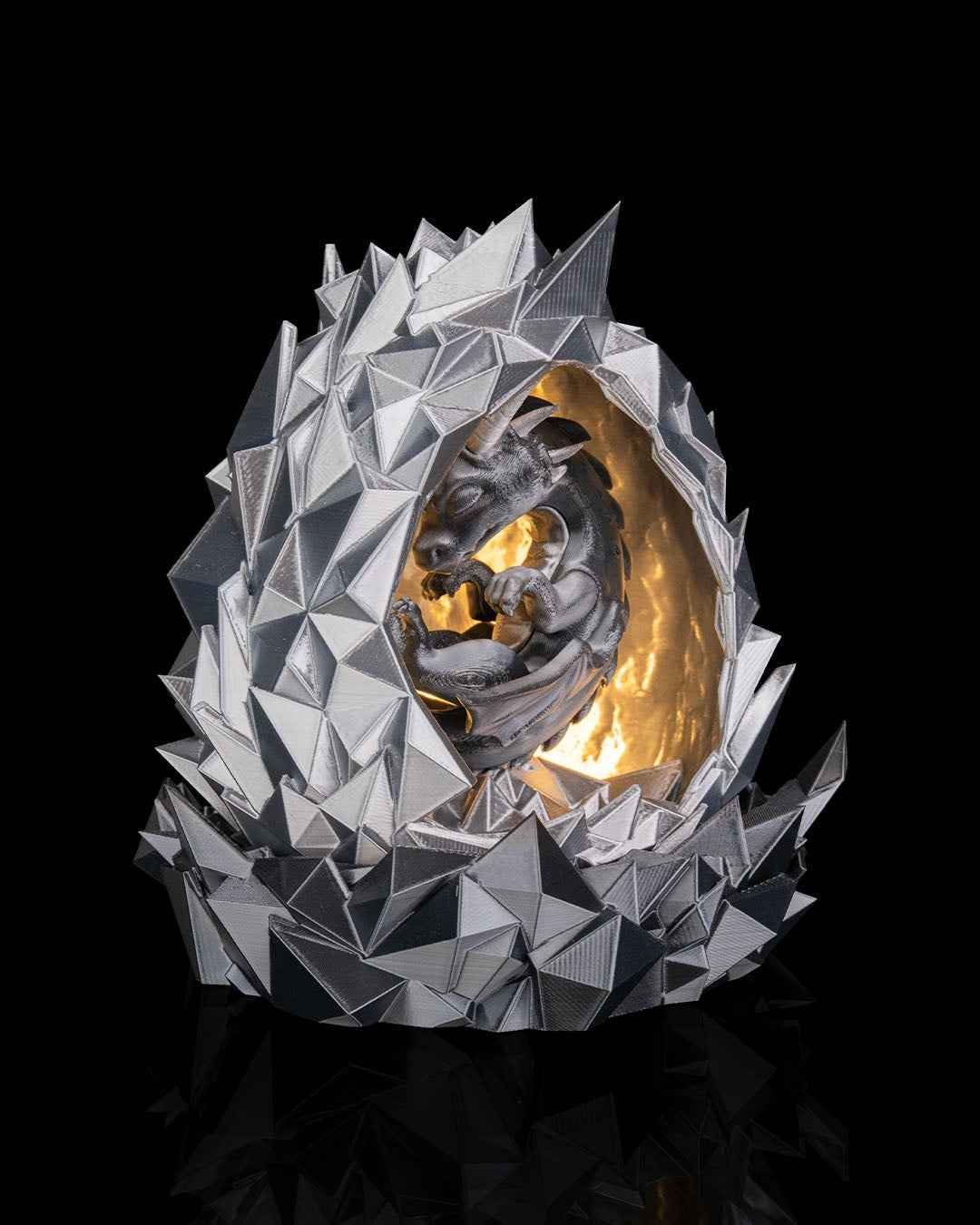 Ironscale Dragon Egg 3D Printed Table Lamp
