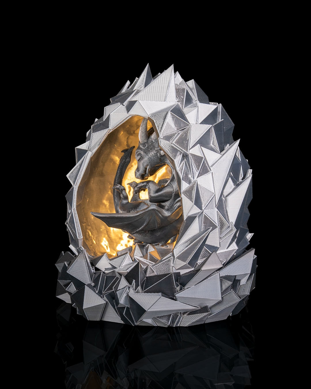 Ironscale Dragon Egg 3D Printed Table Lamp
