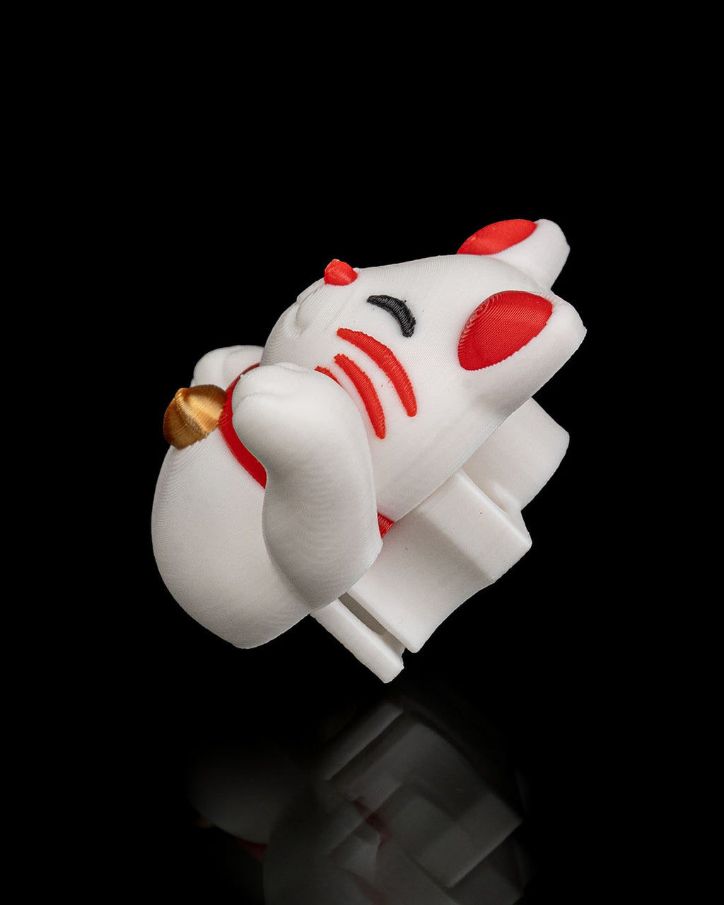 Lucky Cat Chopstick Helper | 3D Printed Maneki Neko Chopstick Trainer | Reusable Chopstick Aid