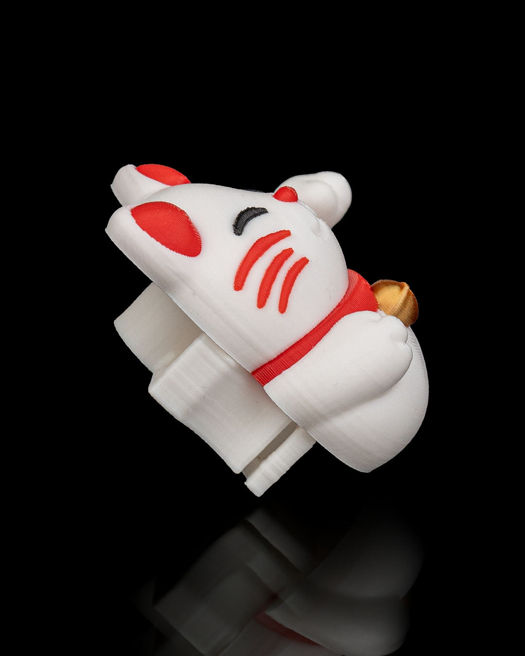 Lucky Cat Chopstick Helper | 3D Printed Maneki Neko Chopstick Trainer | Reusable Chopstick Aid