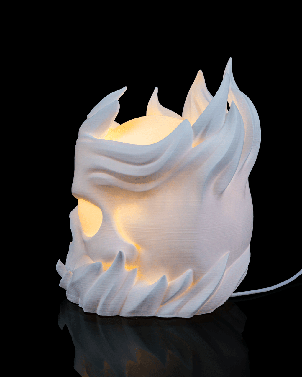 Skull Sphere 3D Printed Table Lamp