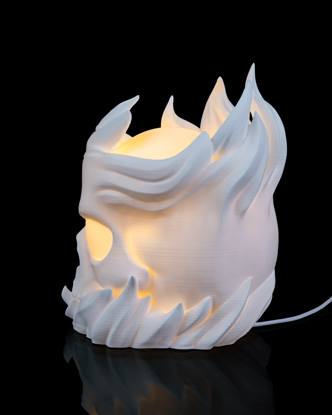Skull Sphere 3D Printed Table Lamp