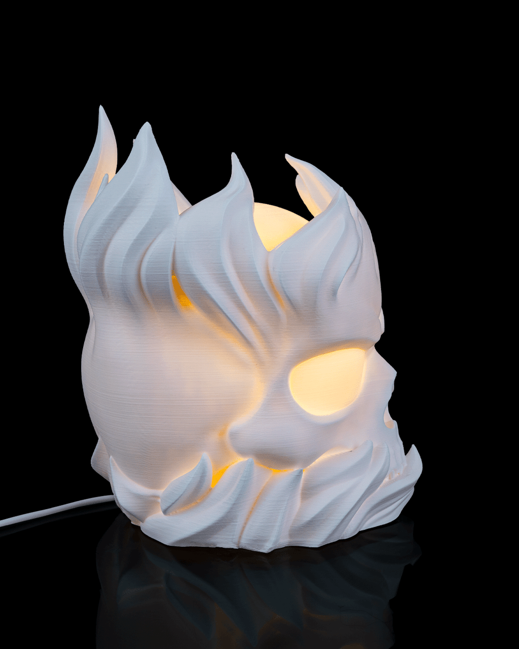 Skull Sphere 3D Printed Table Lamp