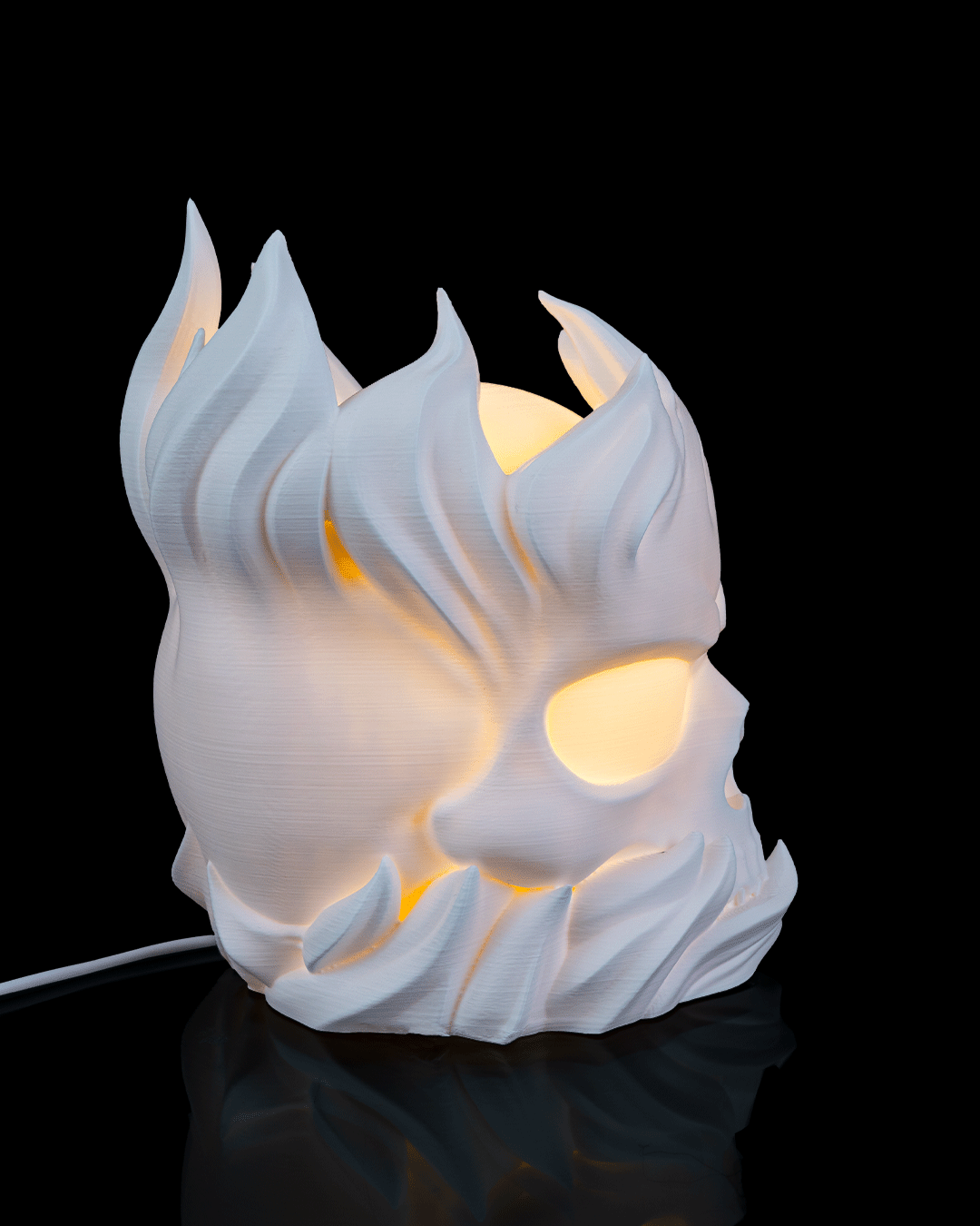 Skull Sphere 3D Printed Table Lamp