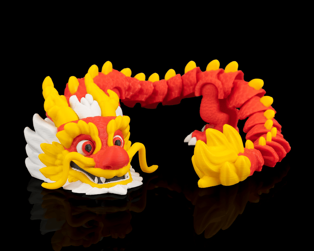 3D Printed Fortune Bringer Articulated Dragon