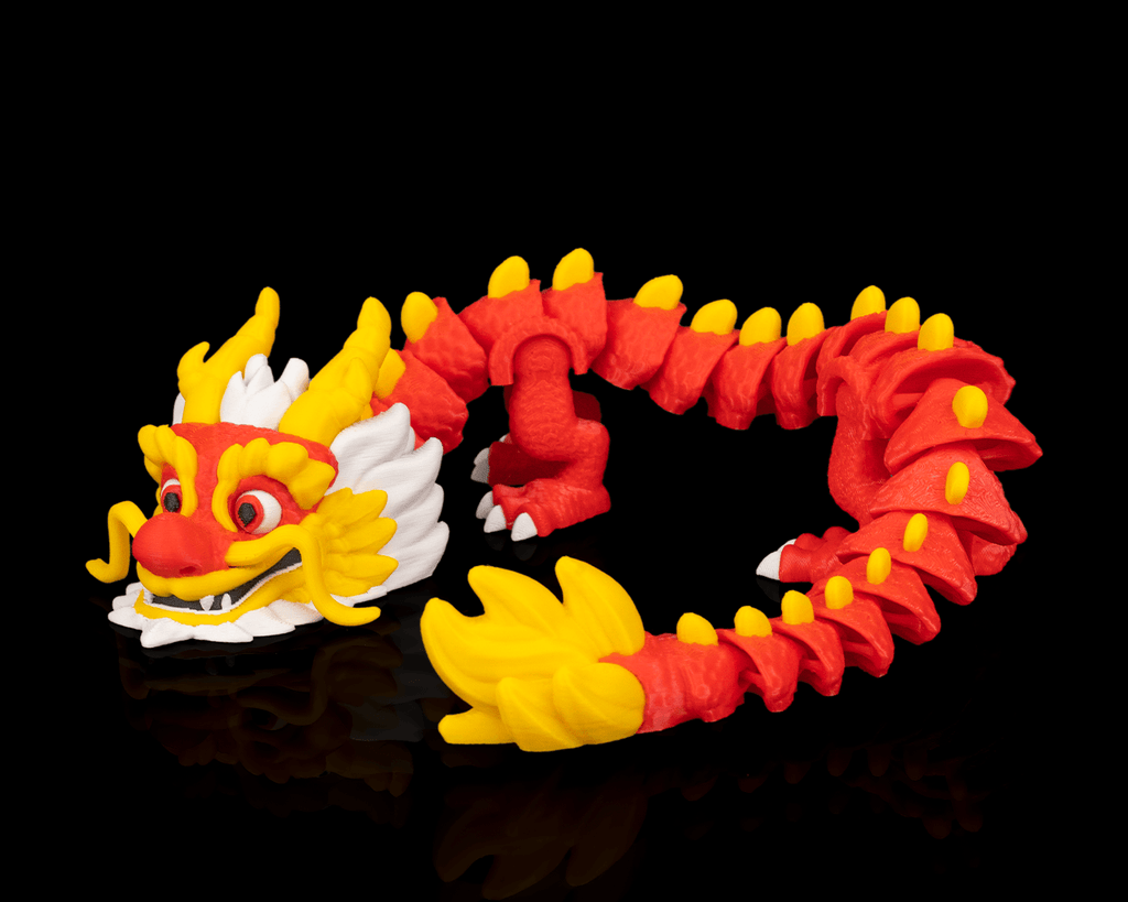 3D Printed Fortune Bringer Articulated Dragon