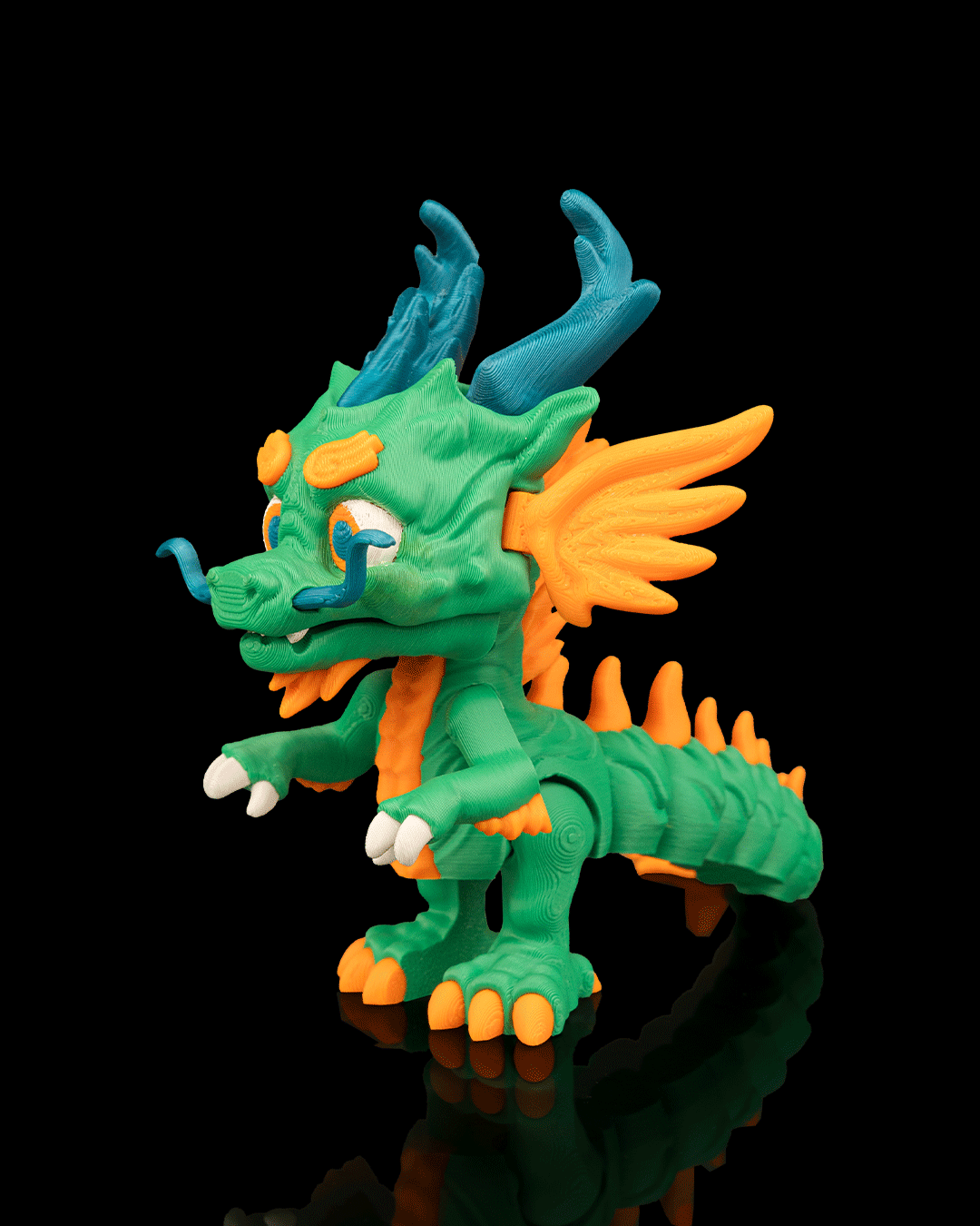The Jade Guardian 3D Printed Articulated Dragon