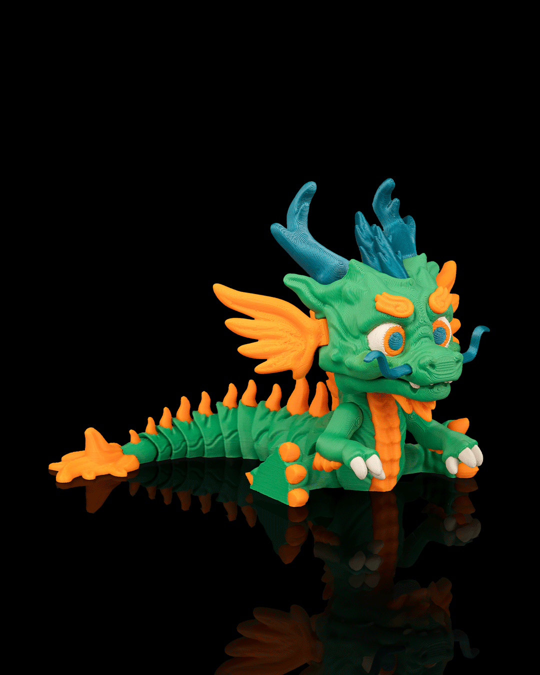 The Jade Guardian 3D Printed Articulated Dragon