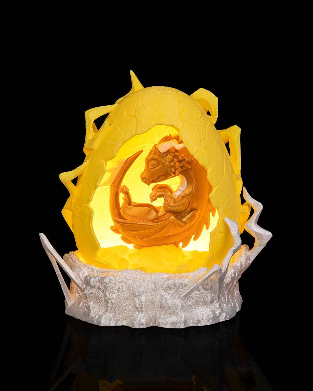 Thunder Bringer 3D Printed Dragon Egg Table Lamp