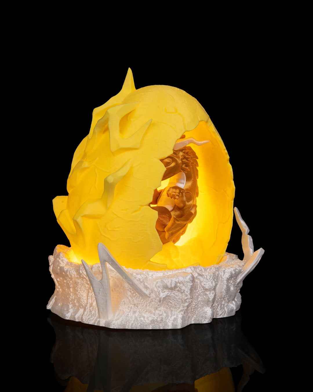 Thunder Bringer 3D Printed Dragon Egg Table Lamp