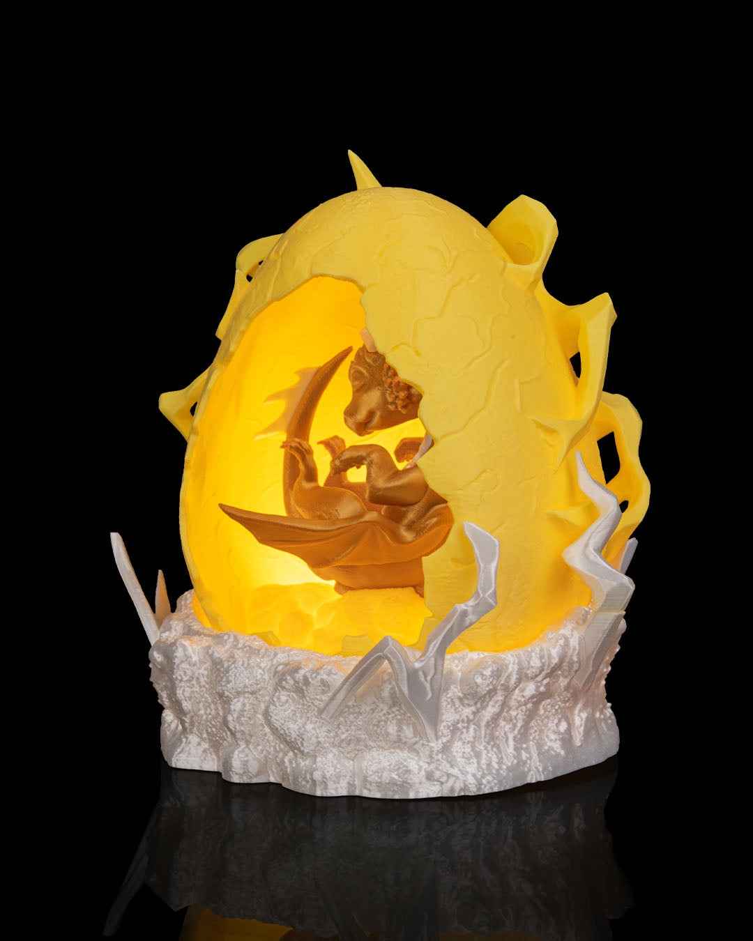 Thunder Bringer 3D Printed Dragon Egg Table Lamp