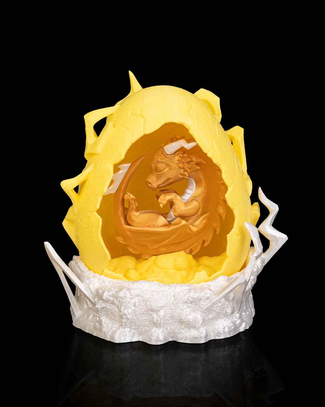 Thunder Bringer 3D Printed Dragon Egg Table Lamp