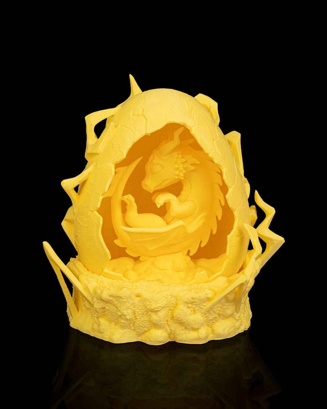 Thunder Bringer 3D Printed Dragon Egg Table Lamp
