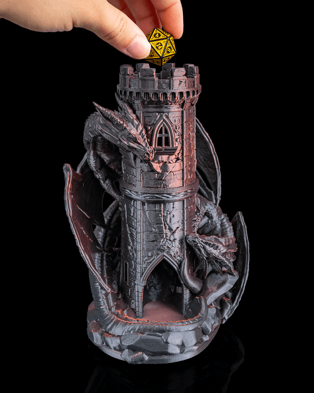 Twin Fate Dice Tower | 3D Printed Dragon Castle for D&D