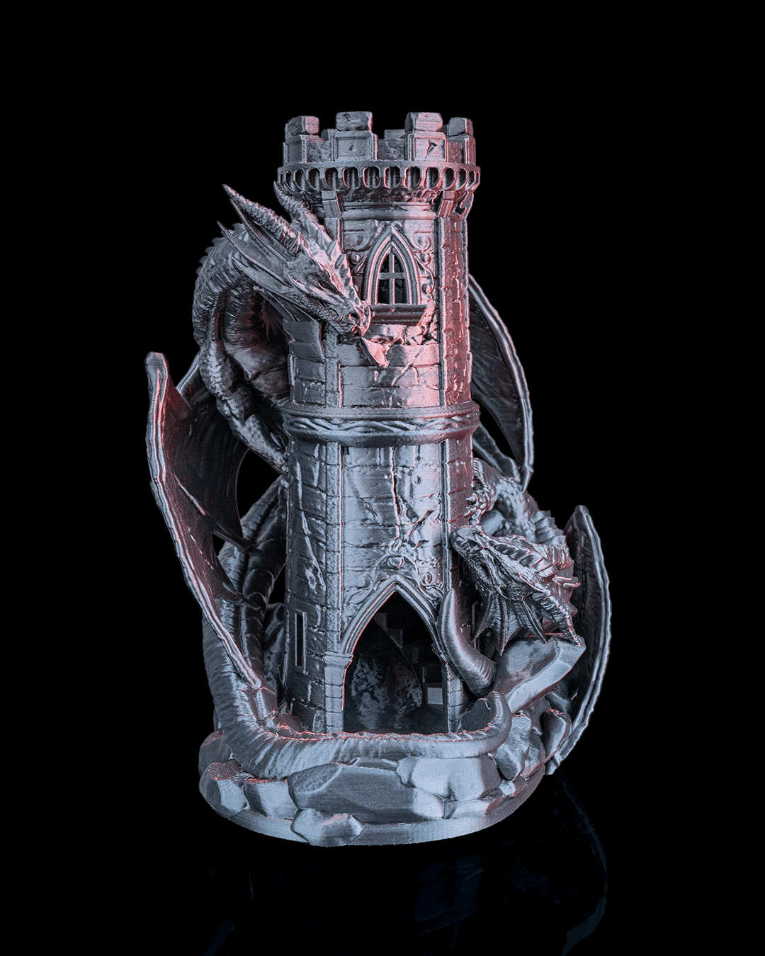Twin Fate Dice Tower | 3D Printed Dragon Castle for D&D