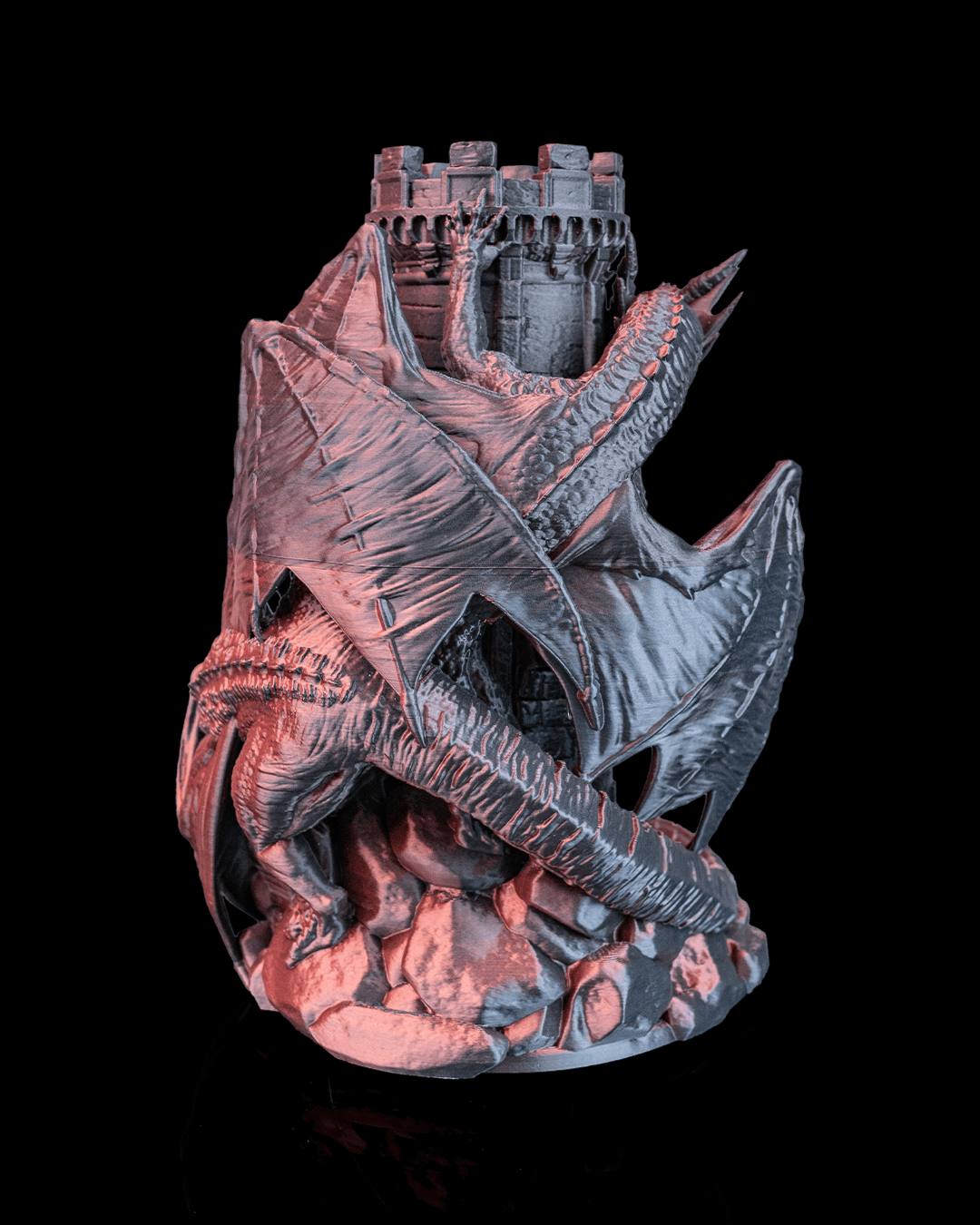 Twin Fate Dice Tower | 3D Printed Dragon Castle for D&D