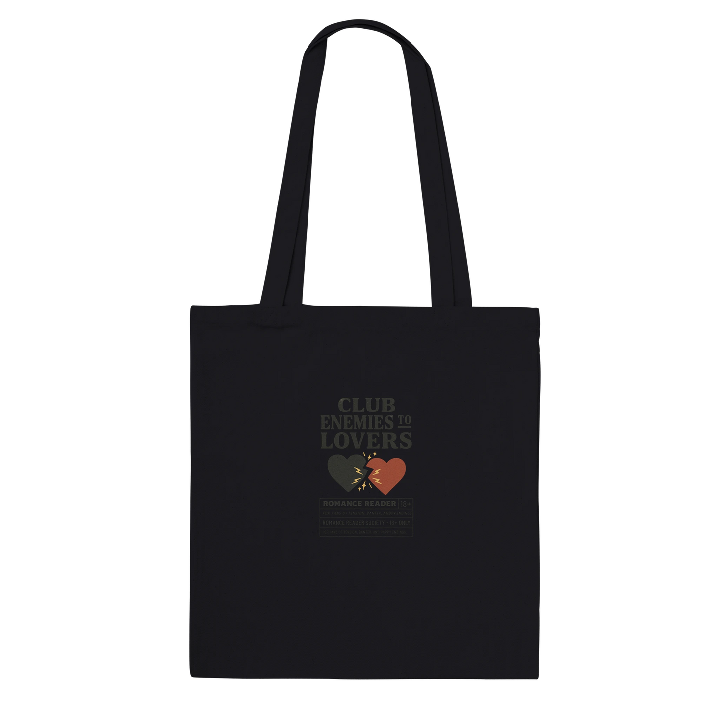 Enemies to Lovers Tote – Romance Reader Canvas Book Bag - F4 Custom Prints